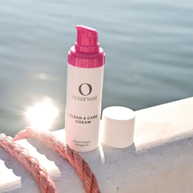 OCEANWELL PFLEGESET - Der zweite Frühling für reife Haut - BeautyVeda | Oceanwell CLEAN & CARE CREAM | Gesichtsreiniger mit Kollagen. Anti - Aging, Anti - Falten, Antioxidantien