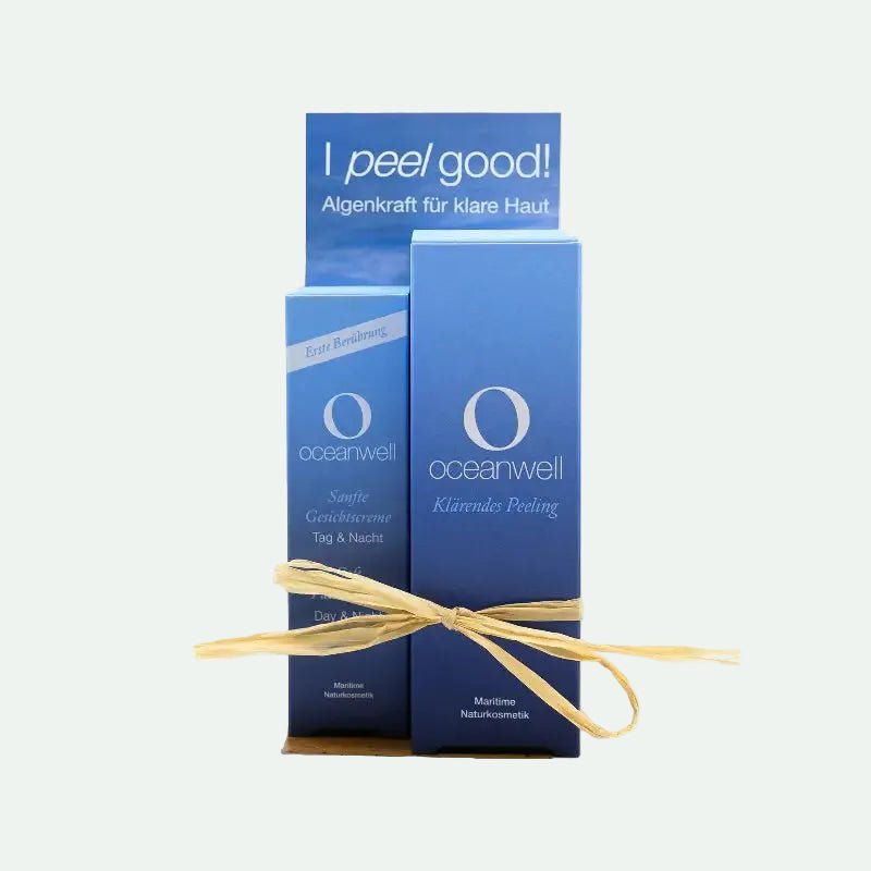 OCEANWELL Kosmetik - Set "I PEEL GOOD" | Naturkosmetik - Peeling - Set aus dem Meer - BeautyVeda | Oceanwell Spa - Set "I PEEL GOOD" | Meeres - Naturkosmetik Peeling Set. Anti - Aging, Basic, Creme