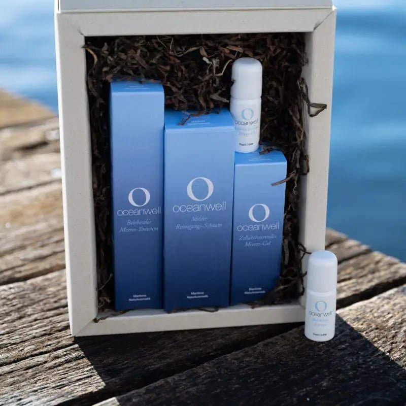 OCEANWELL Kosmetik - Set "OCEAN FOR MEN" | Meereskosmetik - Set für Männer - BeautyVeda | Oceanwell Kombi Box "OCEAN FOR MEN" | Naturkosmetik Set für Männer professionell. After Shave, Basic, Belebend
