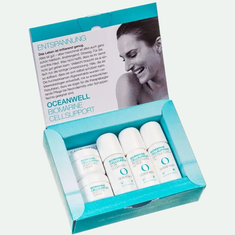 OCEANWELL PROBE - & REISESET Biomarine Cellsupport - Line | 5 Kleingrößen - BeautyVeda | Oceanwell PROBEN - & REISE - SET, 5 Proben - Algen - Kosmetik. Augenpflege, Biomarine Cellsupport, Creme