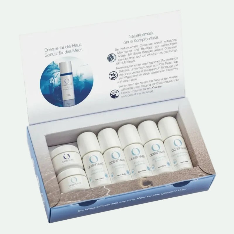 OCEANWELL PROBE - & REISESET Basic - Line | 7 Kleingrößen - BeautyVeda | Oceanwell PROBIER - SET Basic.Line - 7 Kleingrößen - Kosmetik - Set. Augenpflege, Basic, Bodylotion