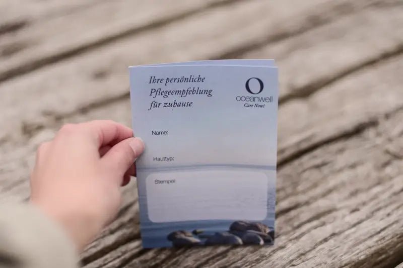 OCEANWELL VORDRUCK "Pflegeempfehlung", 10 Stk. (Verkaufsförderung) - BeautyVeda | Oceanwell VORDRUCK "Pflegeempfehlung", 10 Stk. | Verkaufsförderung. Basic, Biomarine Cellsupport, OceanCollagen